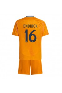 Real Madrid Endrick #16 Babytruitje Uit tenue Kind 2024-25 Korte Mouw (+ Korte broeken)